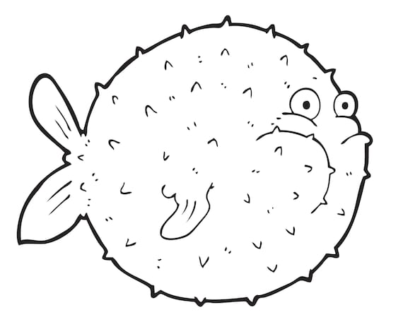 Puffer fish flounder fat blow fish cartoon vector jpeg svg eps png animal head wild animal tattoo logo symbol sea ocean cricut cutting cut