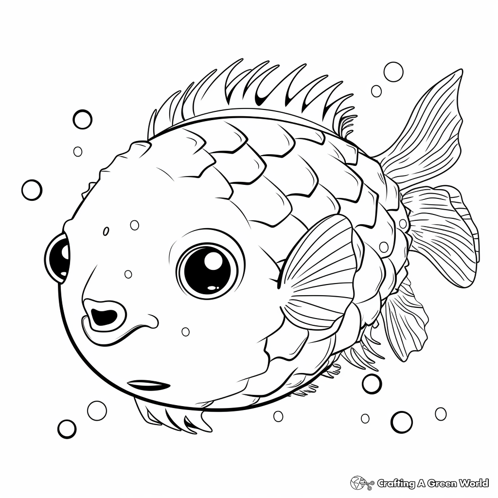 Puffer fish coloring pages