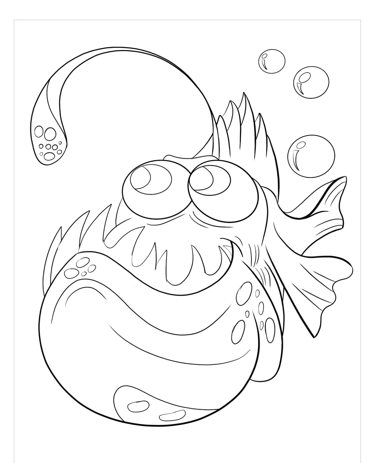 Discover the best angler fish coloring pages for kids