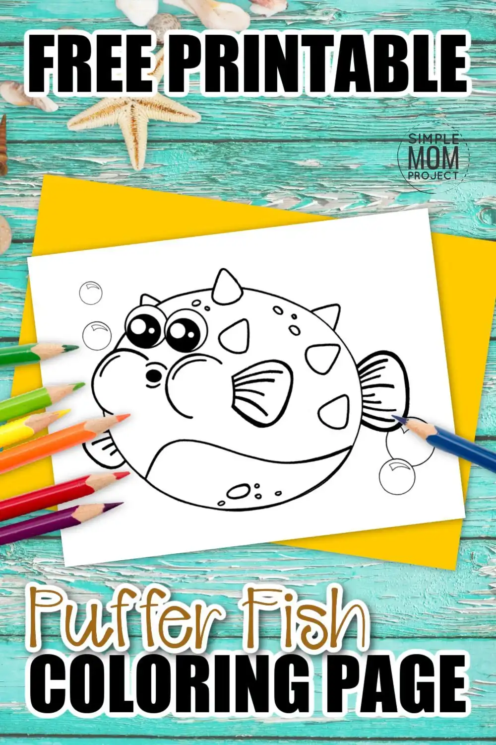 Free printable blowfish coloring page â simple mom project