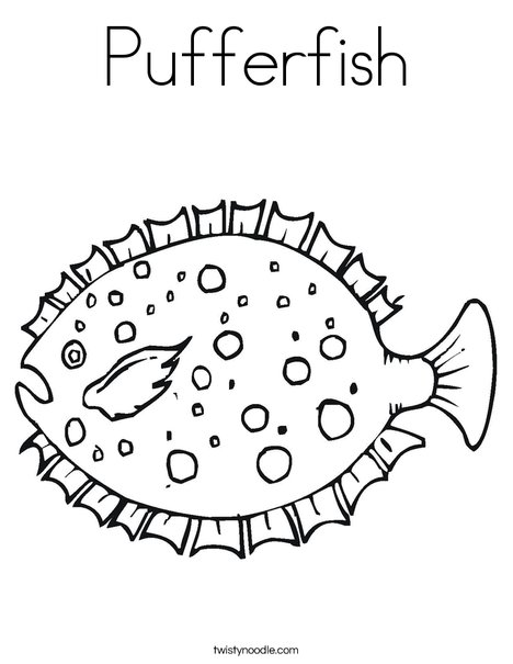 Pufferfish coloring page