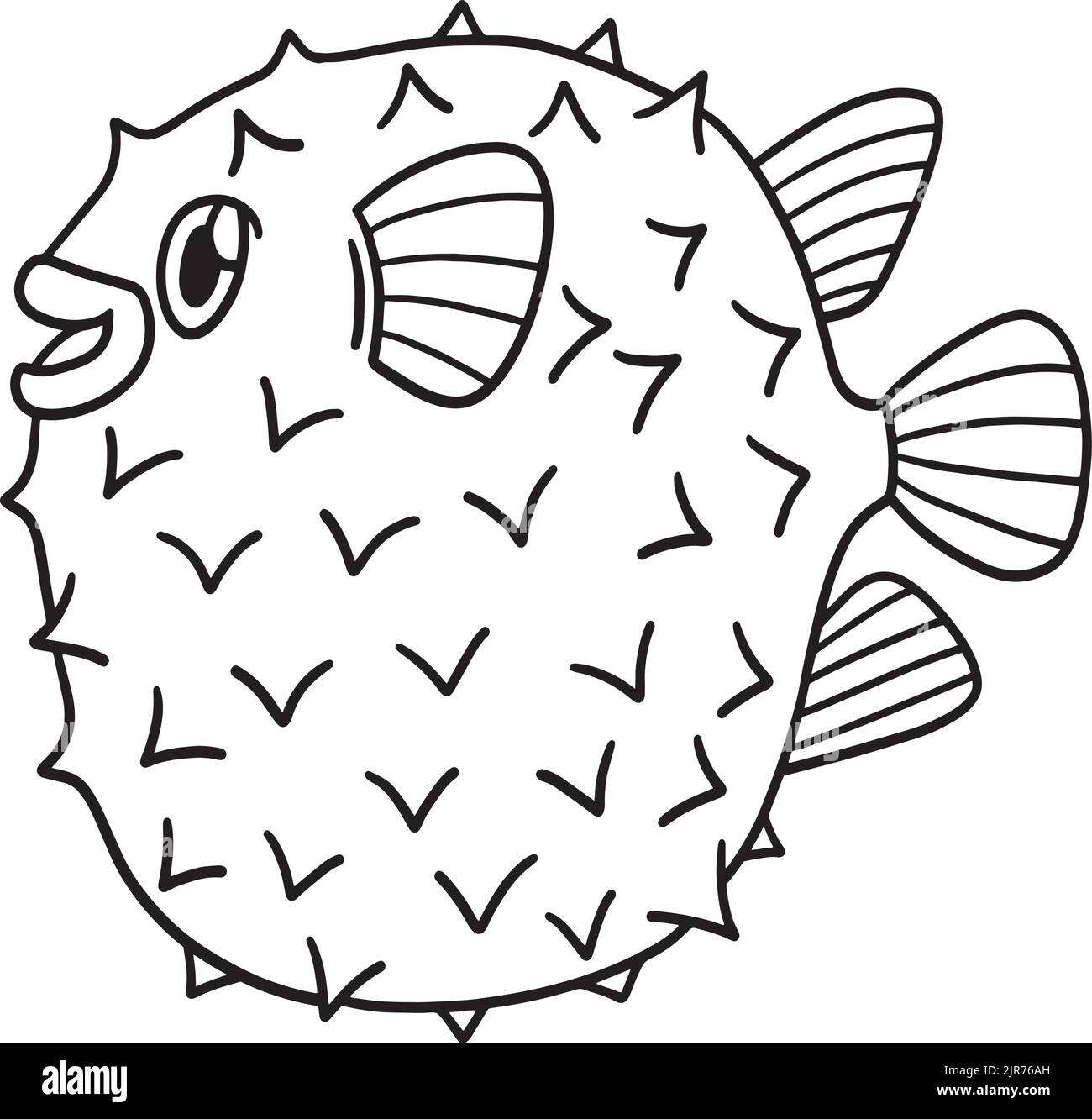 Puffer fish design cut out stock images pictures