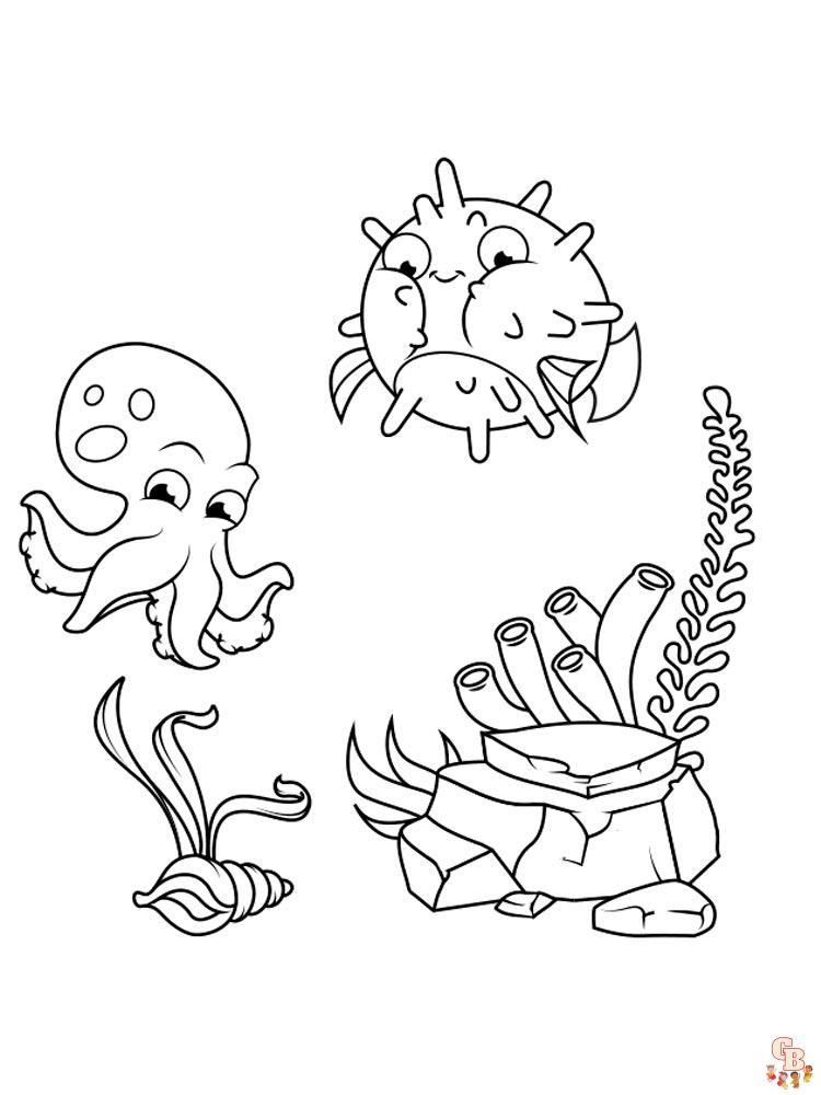 Sea animals coloring pages free printable