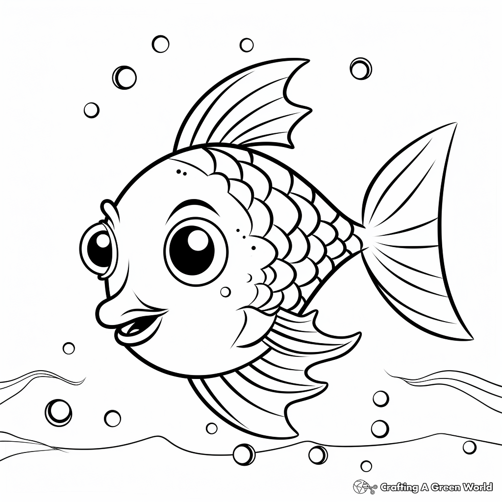 Cartoon fish coloring pages
