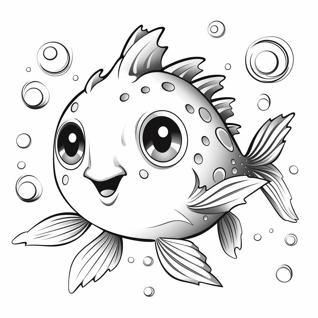 Puffer fish coloring pages
