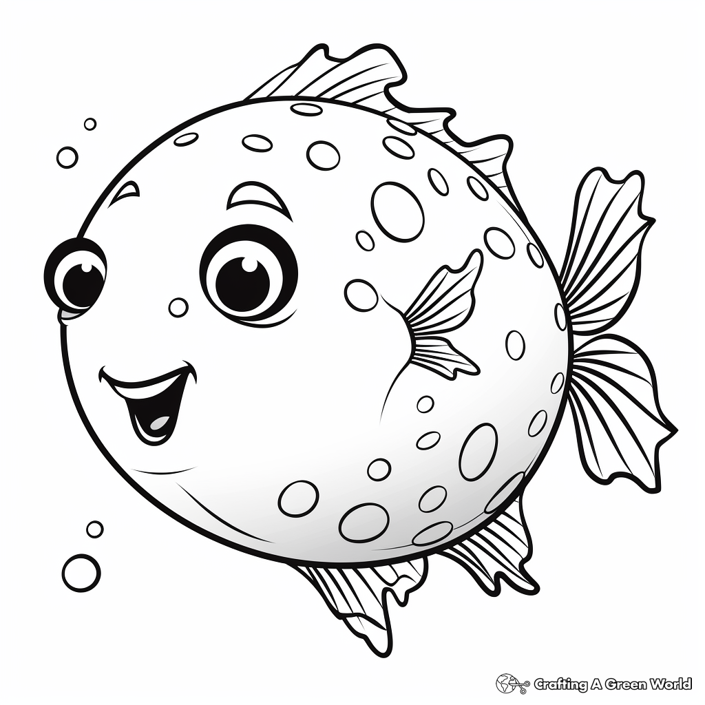 Puffer fish coloring pages