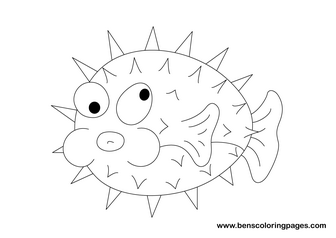 Pufferfish coloring pages