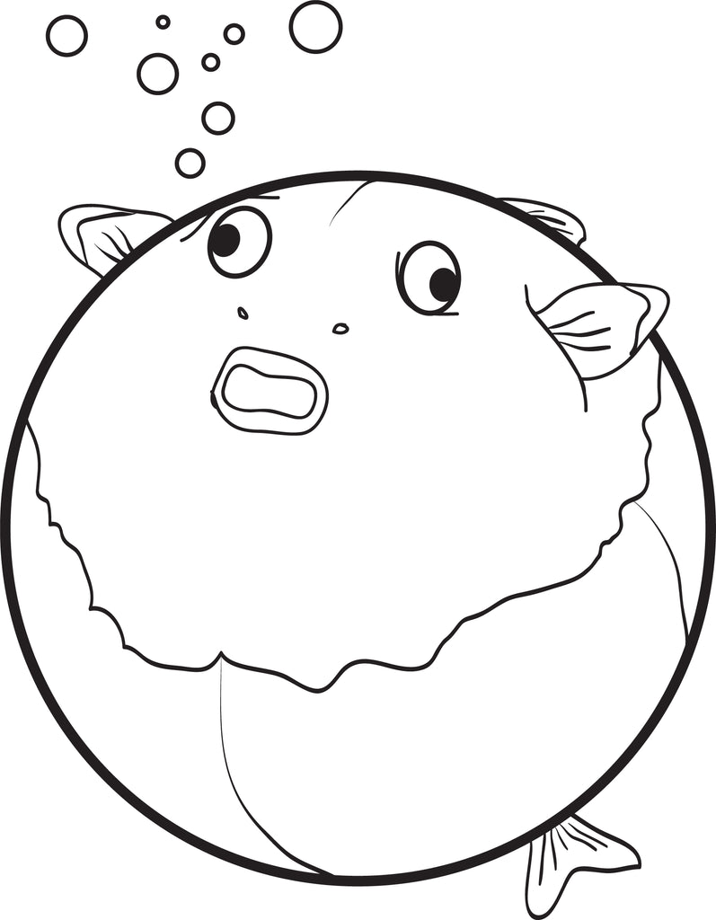 Printable blowfish coloring page for kids â
