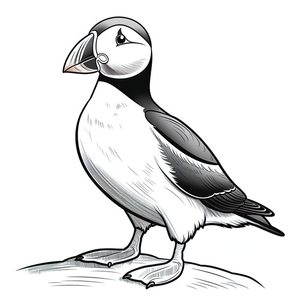Premium vector atlantic puffin coloring book for kids