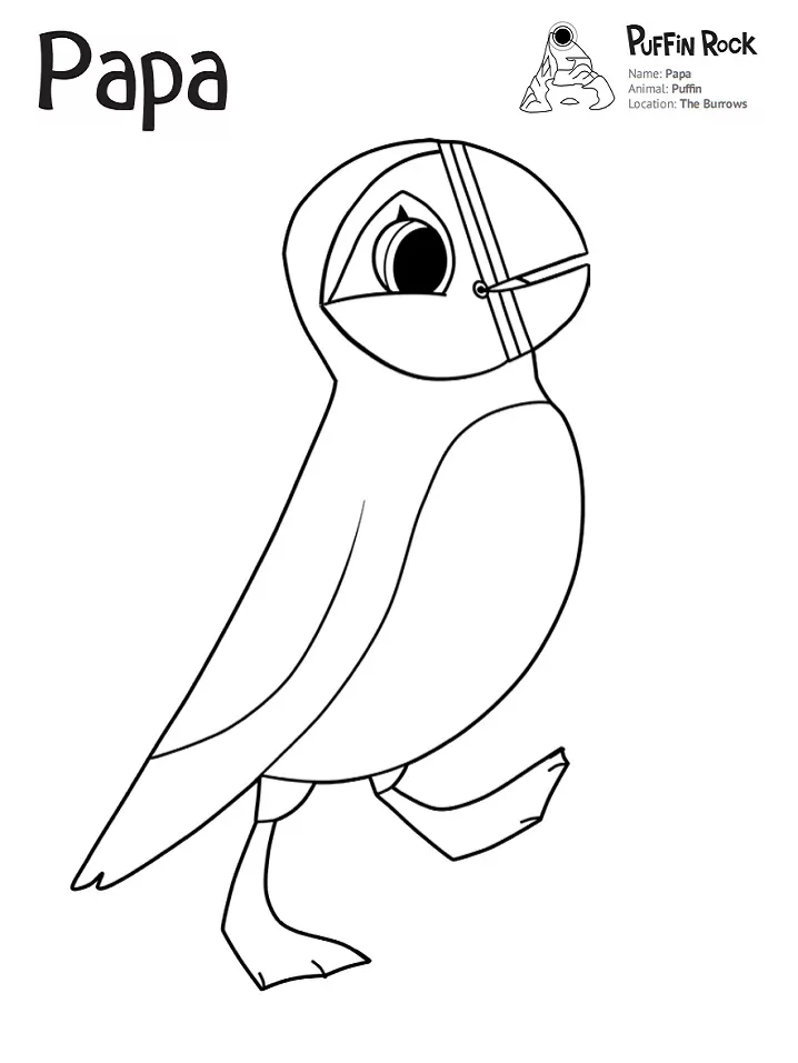 Puffin rock malvorlagen