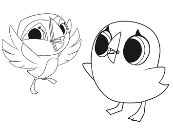 Puffin rock coloring pages