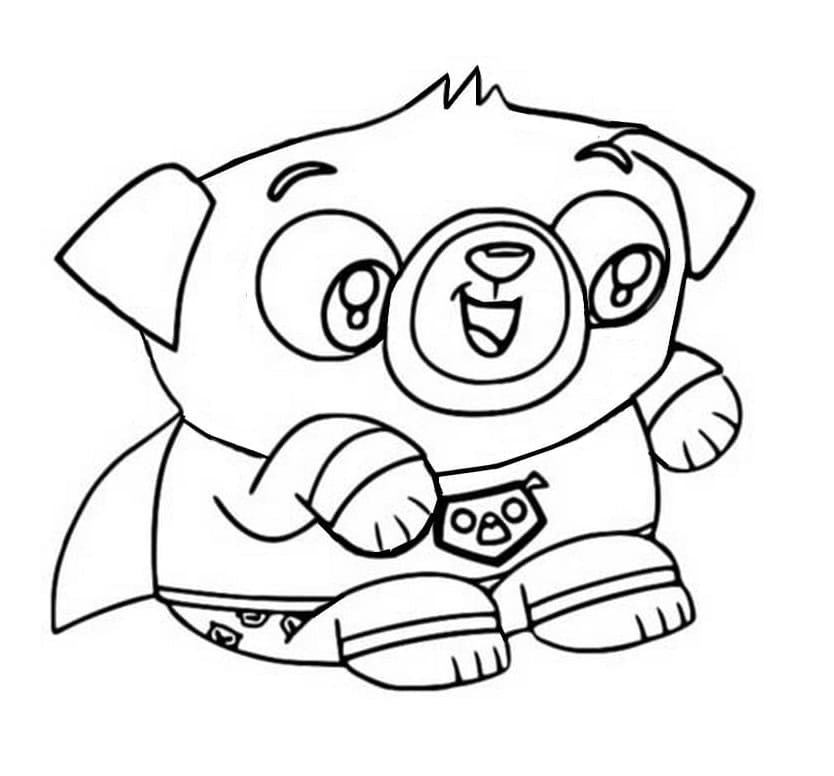 Chip and potato spud pug coloring page