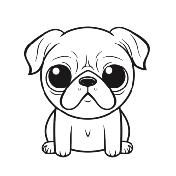 Easy pug drawing png transparent images free download vector files