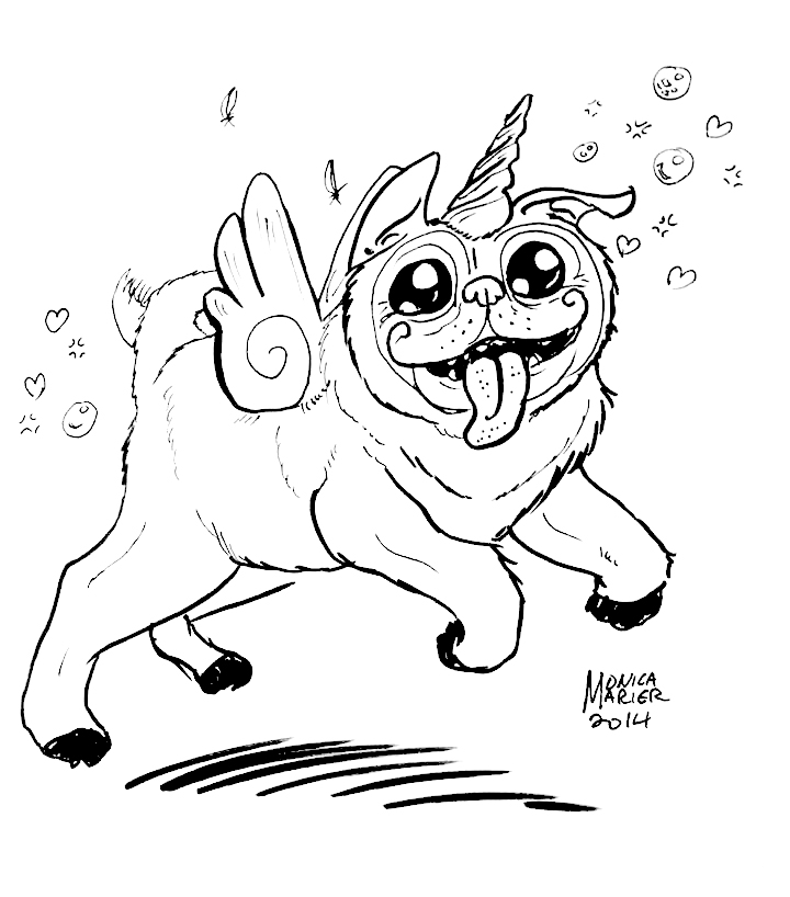 Pugicorn monica marier author