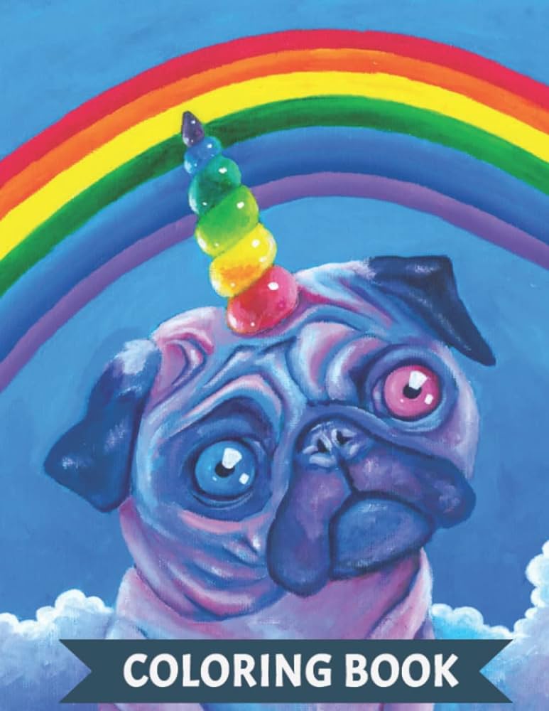 Animals for adult coloring book coloring book of easy educational coloring animal for boys girls little adult preschool and kindergarten rainbow pugicorn coloring books by robert fermin