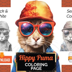 Puma coloring page