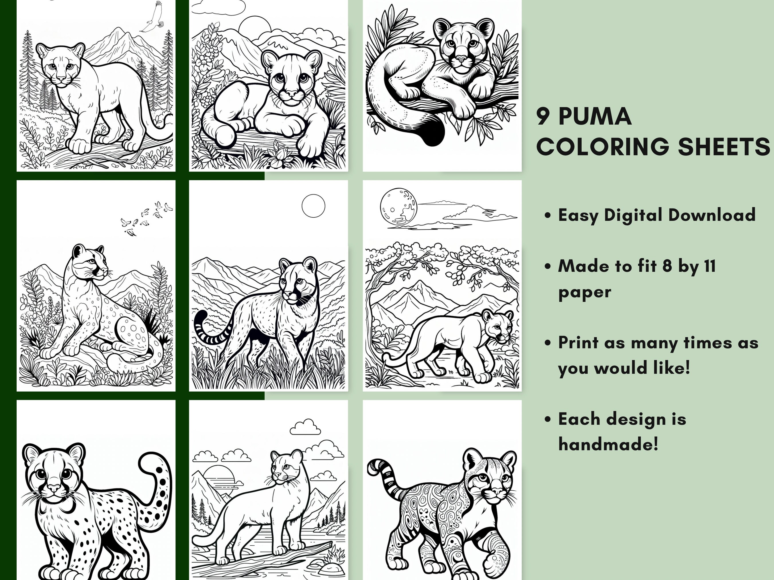 Puma coloring page