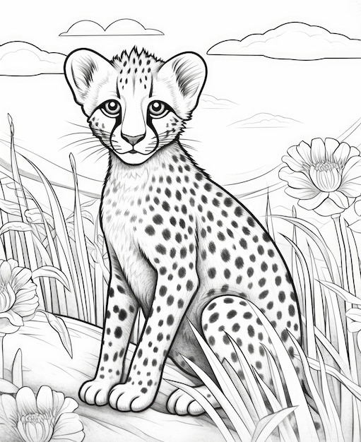 Page puma coloring book images