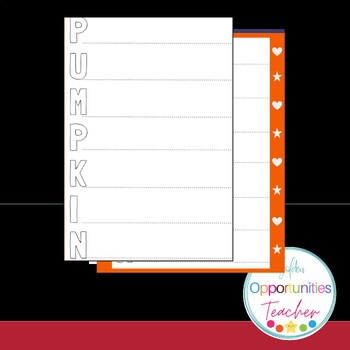 Pumpkin acrostic poem coloring letters autumn poetry templates with answers