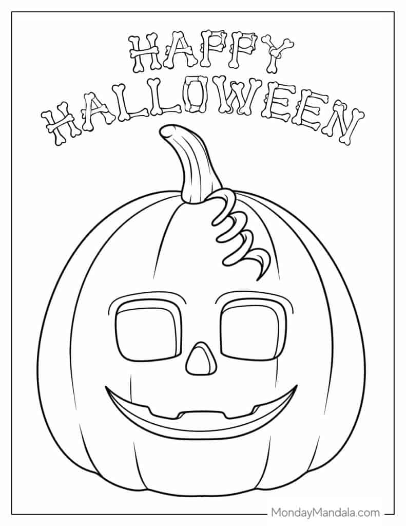 Pumpkin coloring pages free pdf printables