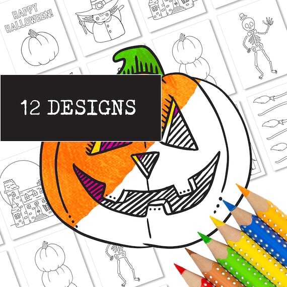 Printable halloween coloring pages includes pumpkin skeleton witch and more x big designs for toddlers pre