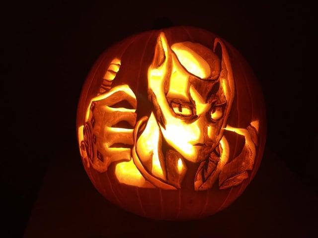 My pumpkin carving has already entered your eye rstardustcrusaders