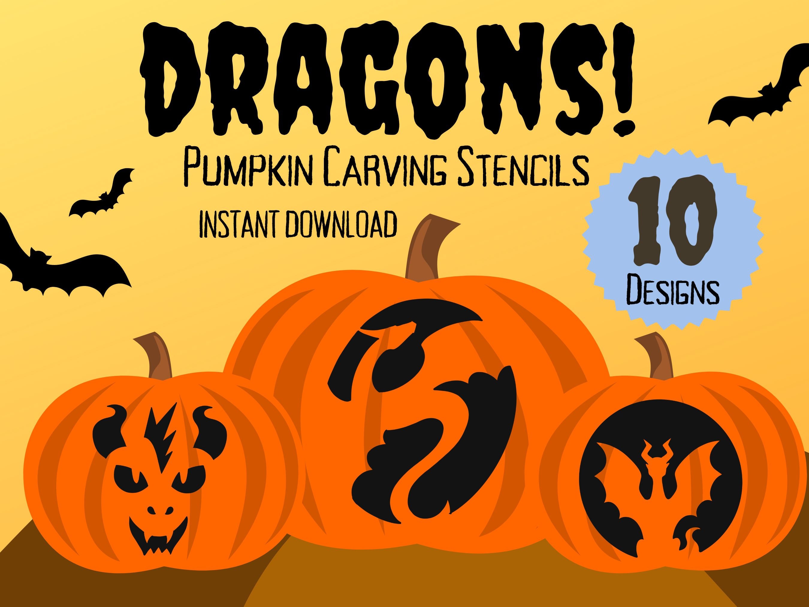 Pumpkin dragon carving