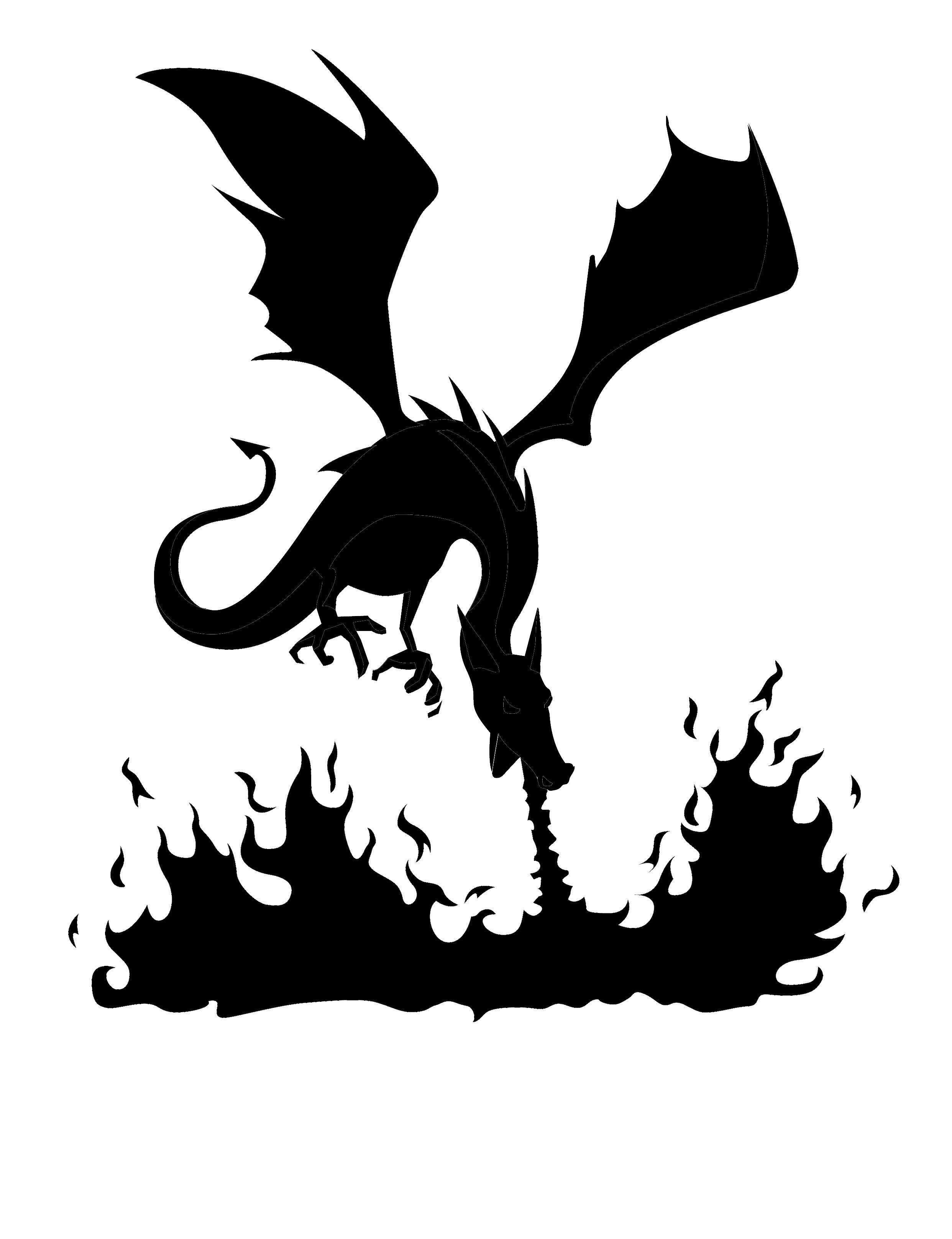 Dragon free pumpkin stencil