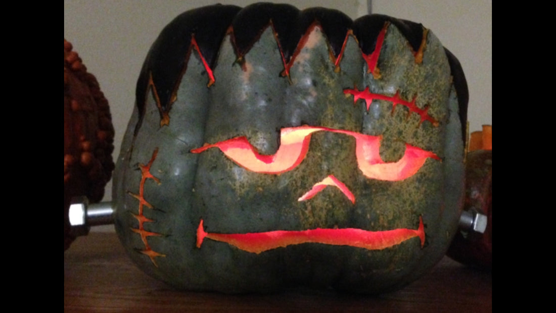 The green frankenstein pumpkin
