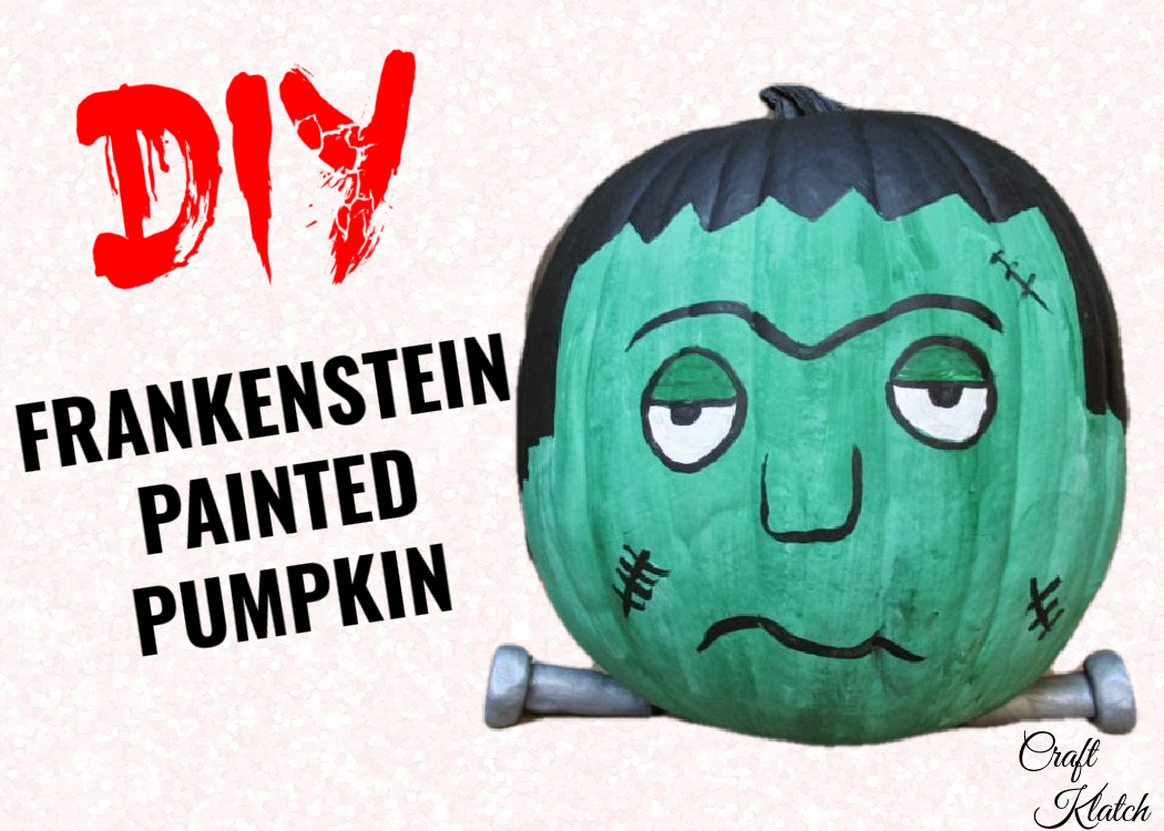 Frankenstein painted pumpkin for halloween video