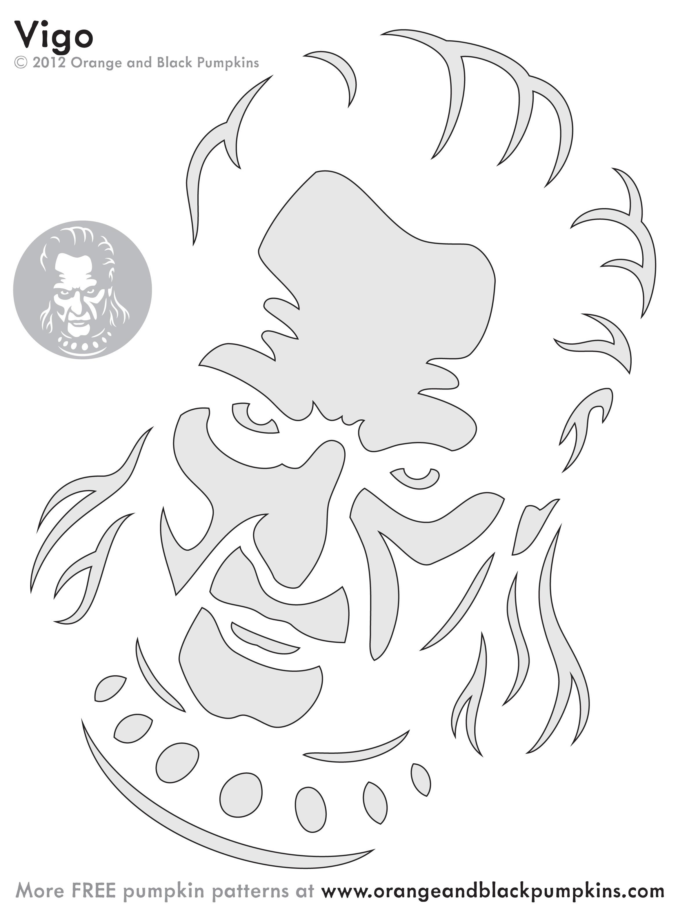 Ghostbusters vigo pumpkin stencil