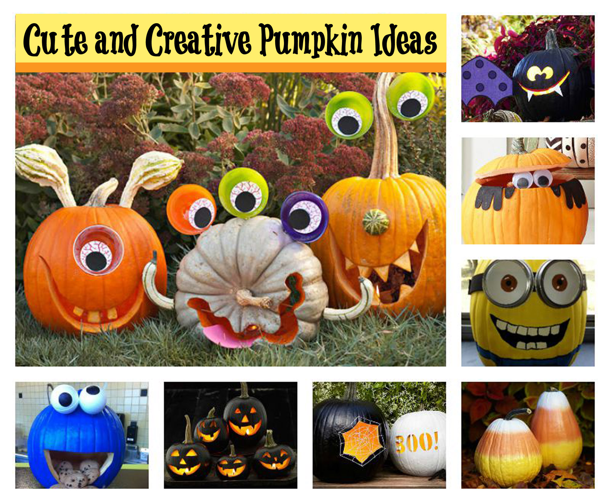 Cute and creative pumpkin carving and decorating ideas celebrating holidays