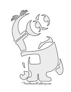 Minion stencil minion stencil halloween pumpkin carving stencils pumpkin stencil