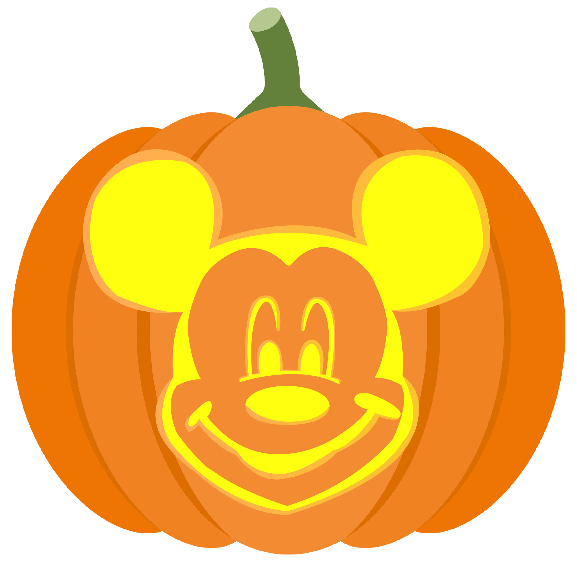 Mickey smile pumpkin stencil free printable papercraft templates