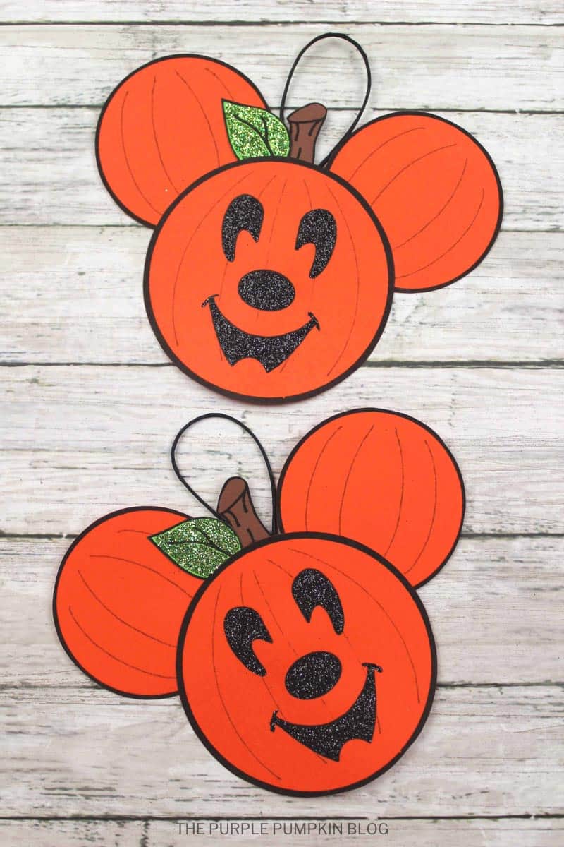 Mickey mouse pumpkin ornament craft halloween disney craft