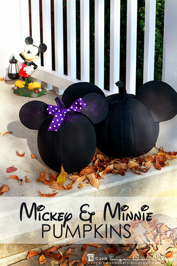 Sugar bean bakers craft mickey minnie mouse pumpkins