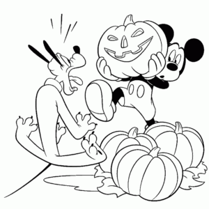 Halloween mickey mouse coloring pages printable for free download