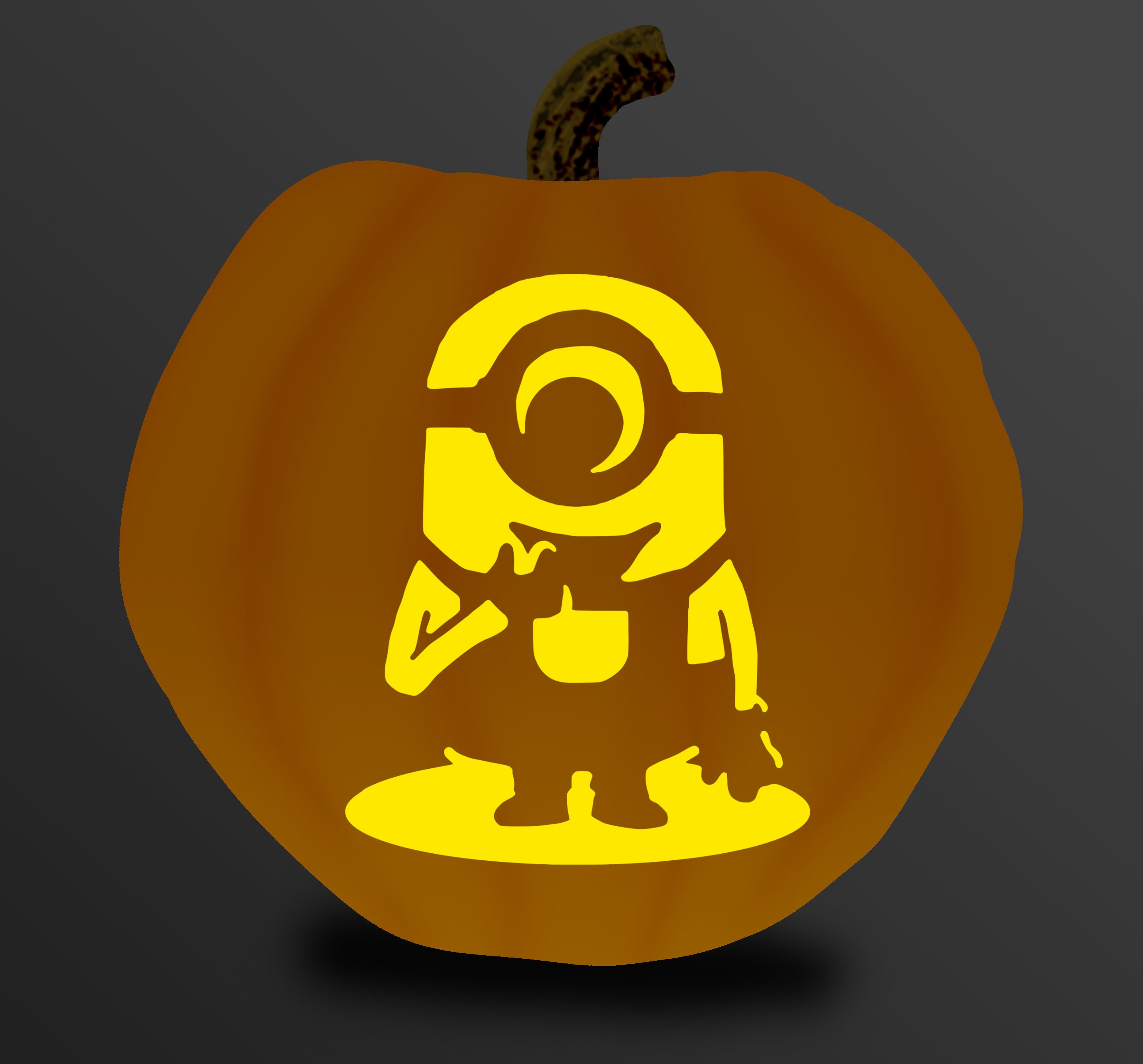 Pumpkin carving stencil halloween printable minion template jack o lantern decoration pattern pdf instant download