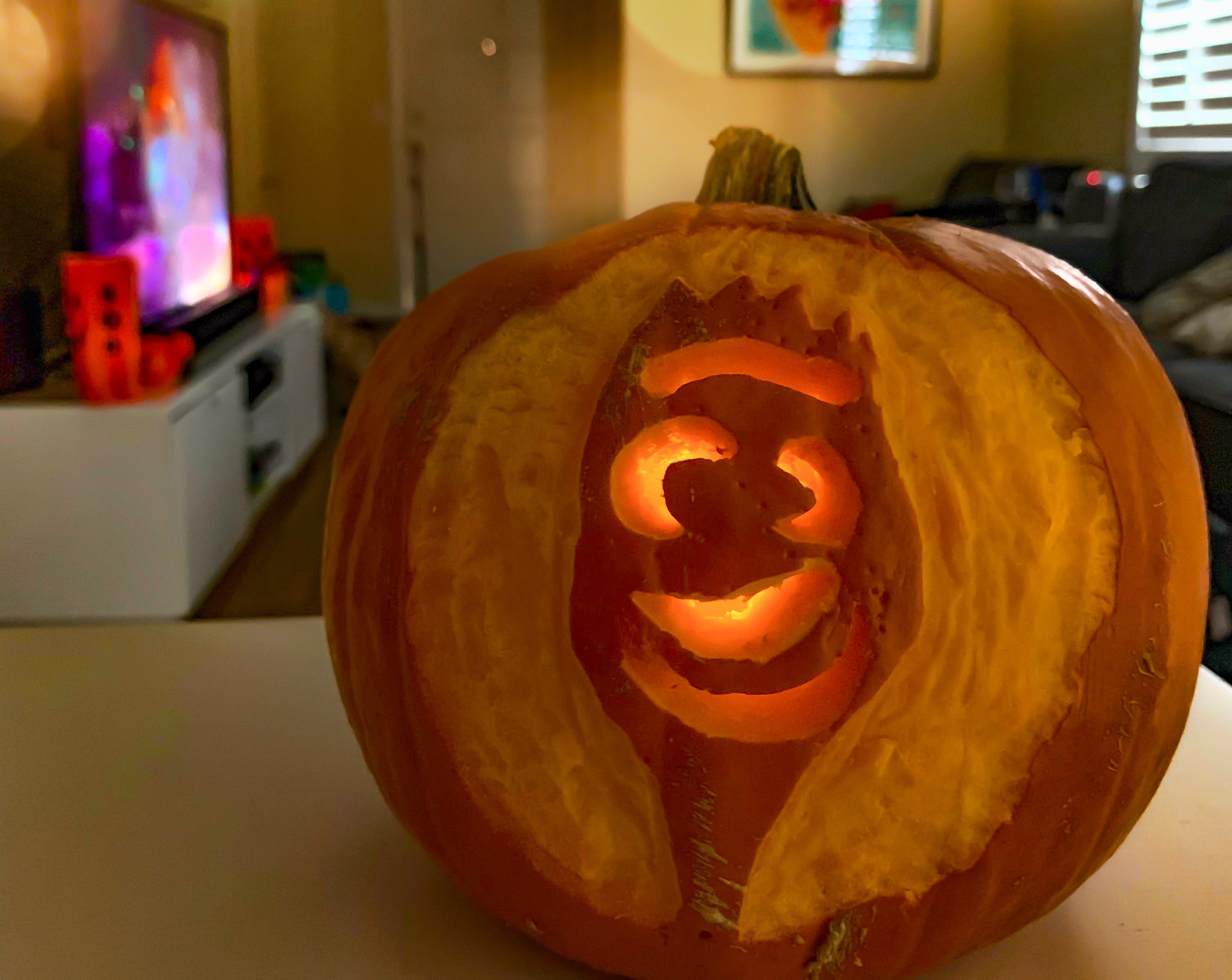 Toy story forky pumpkin carving stencil