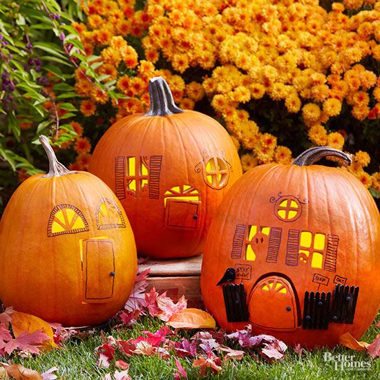 Mouse house pumpkin stencil