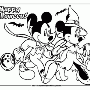 Halloween mickey mouse coloring pages printable for free download