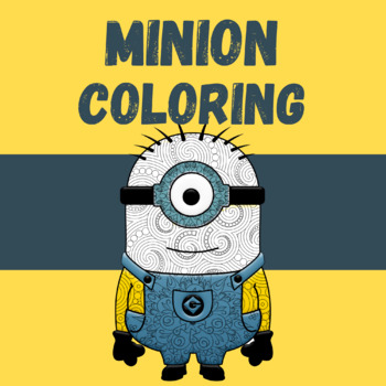 Minion coloring pages with beautiful pattern by kullapong sisakpratum