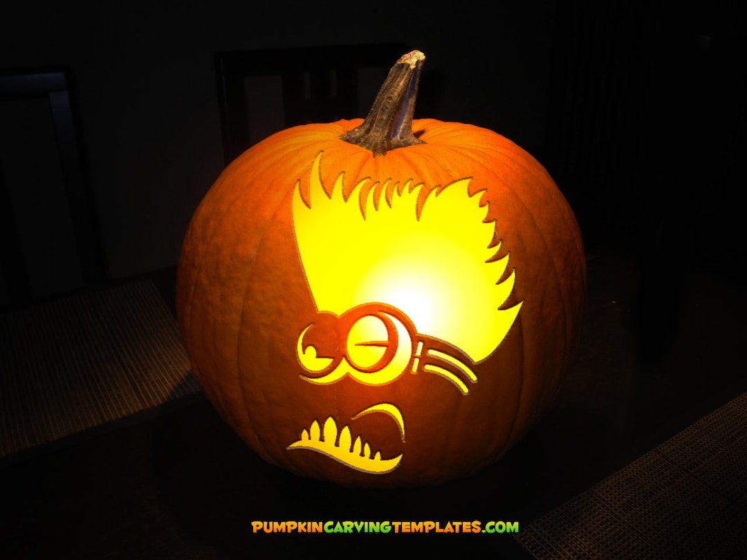 Minion pumpkin stencil printables