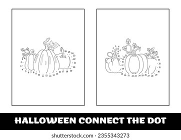 Halloween dot marker coloring page kids stock vector royalty free