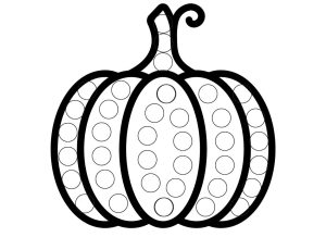 Minute pumpkin sticker dot art