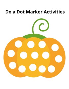 Do a dot art halloween pumpkin coloring page by aissas learning corner