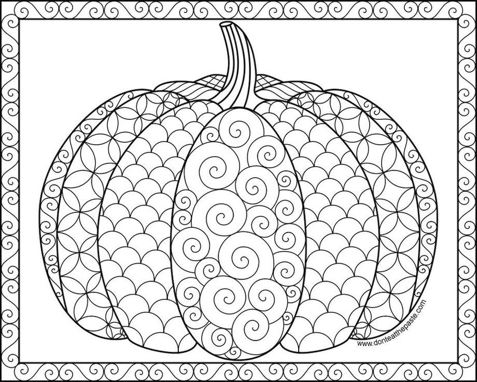 Get this pumpkin coloring pages for adults free