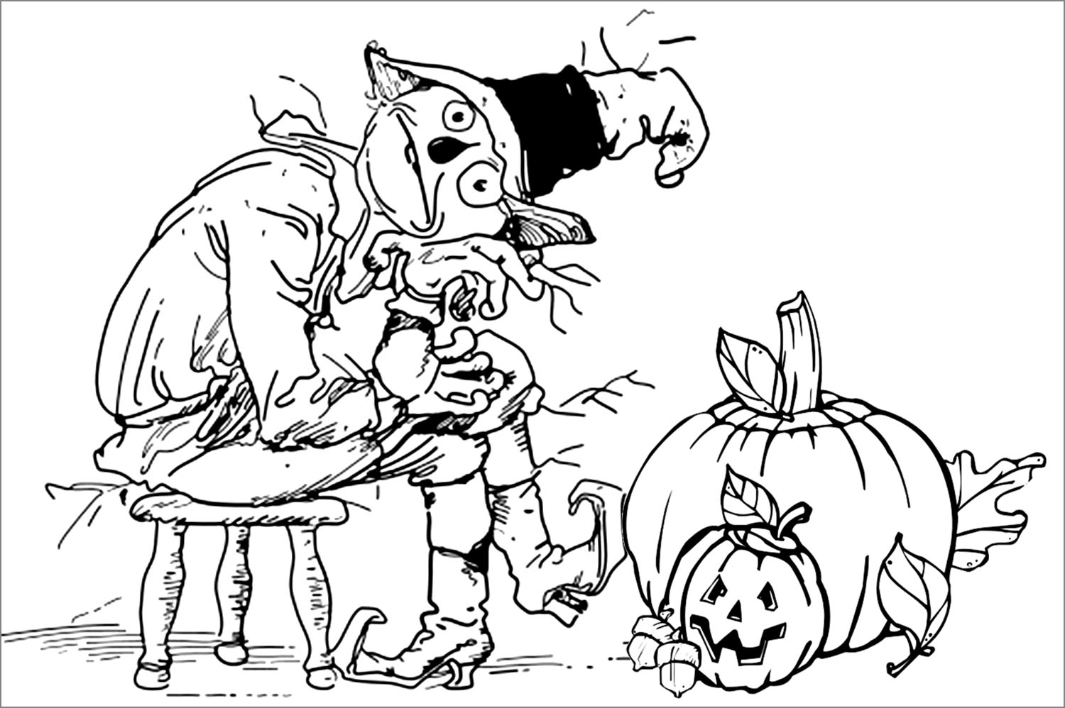 Free printable pumpkin coloring pages for kids