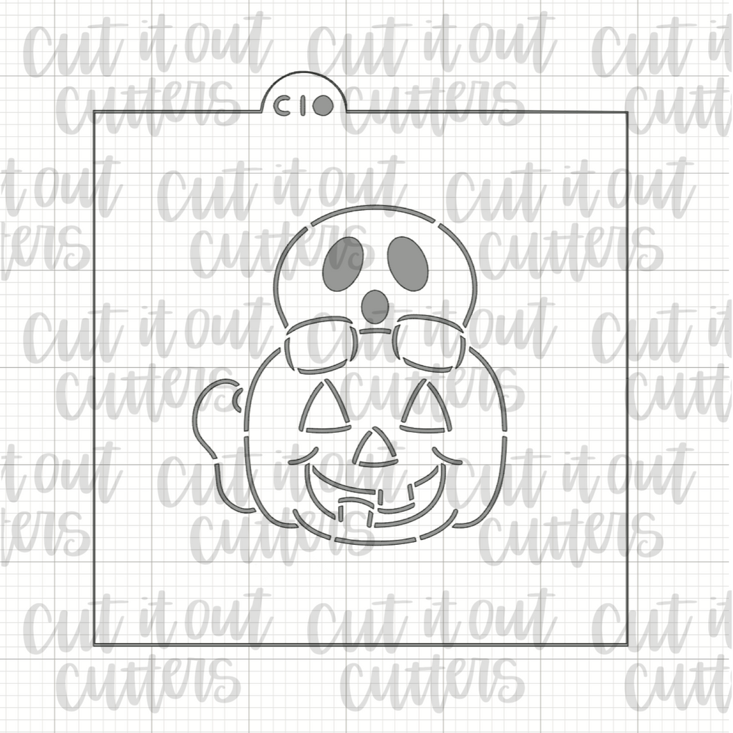 Pyo halloween ghost pumpkin cookie stencil â cut it out cutters
