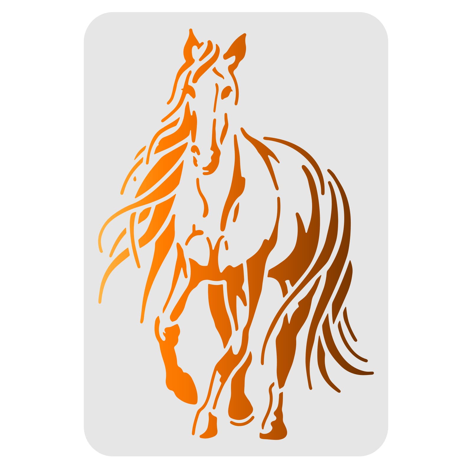 Fingerinspire horse drawing painting stencils templates x inch plastic stencils decoration rectangle reusable stencils for painting on wood floor wall and fabric kitchen